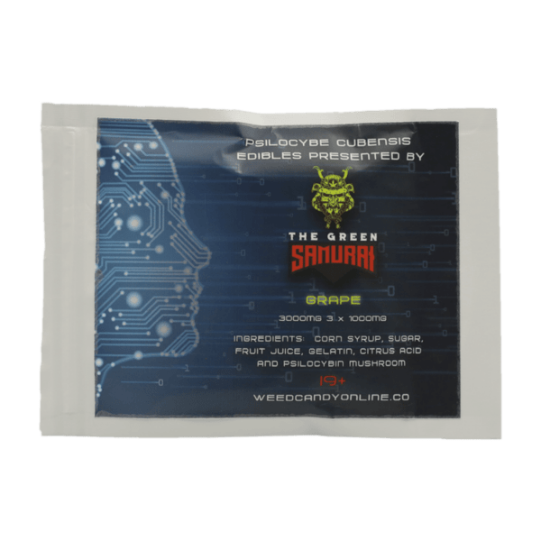The Green Samurai - Shroom Gummies - Grape - 3g | Get Magic Mushrooms Canada
